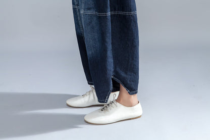 Casual Women Light Blue Denim Jeans Lantern Pants