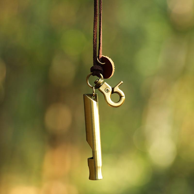 Unisex Metal Whistle Pendant Rope Chain Necklace