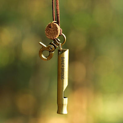 Unisex Metal Whistle Pendant Rope Chain Necklace