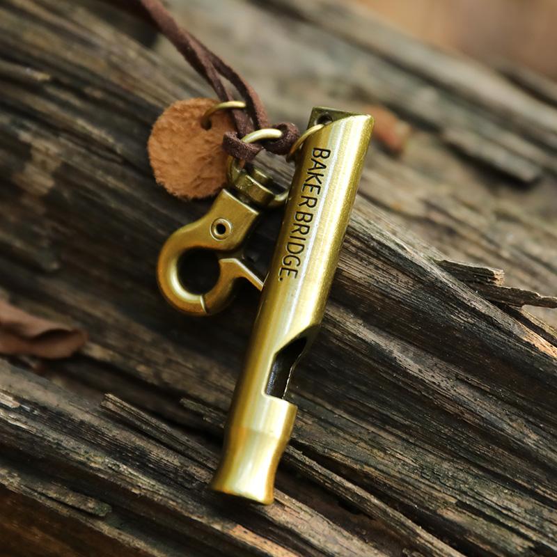 Unisex Metal Whistle Pendant Rope Chain Necklace
