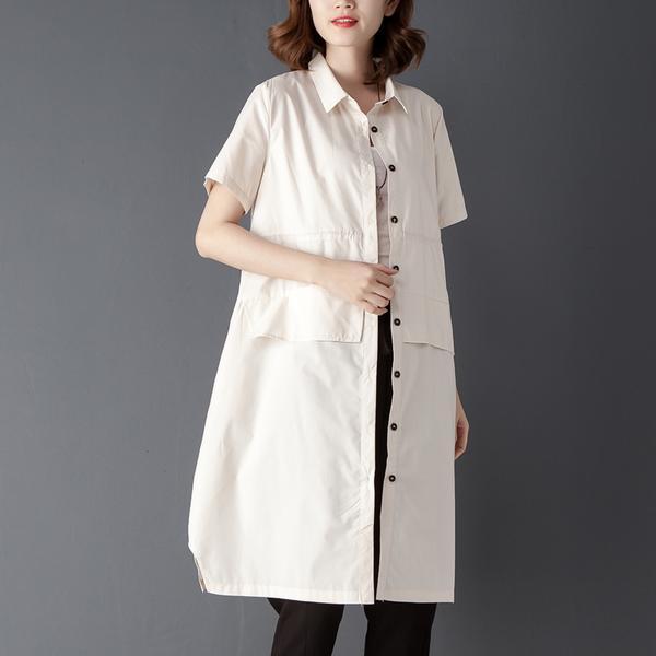 Single Breasted Summer Short Sleeve Shirt