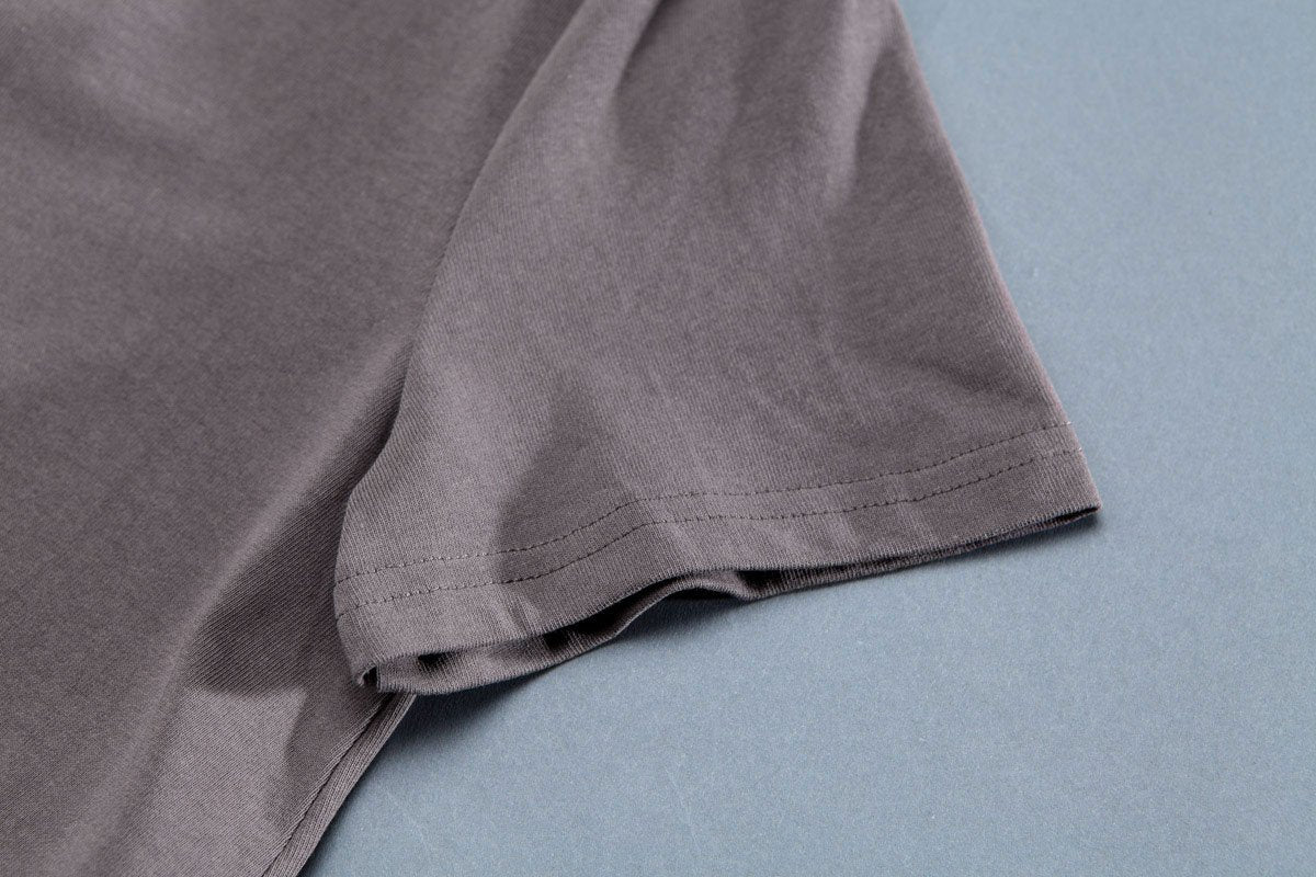 Short Sleeve Slit Round Neck Belt Gray Dress