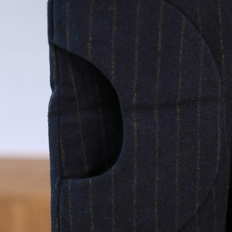 Women Loose Stripe Pocket Rompers Jumpsuit