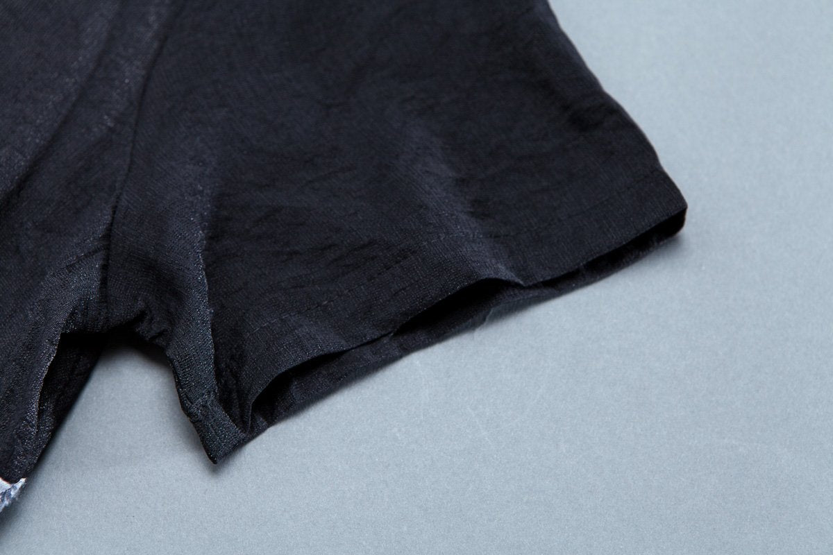 Short Sleeve Casual Round Neck Black Summer Dress