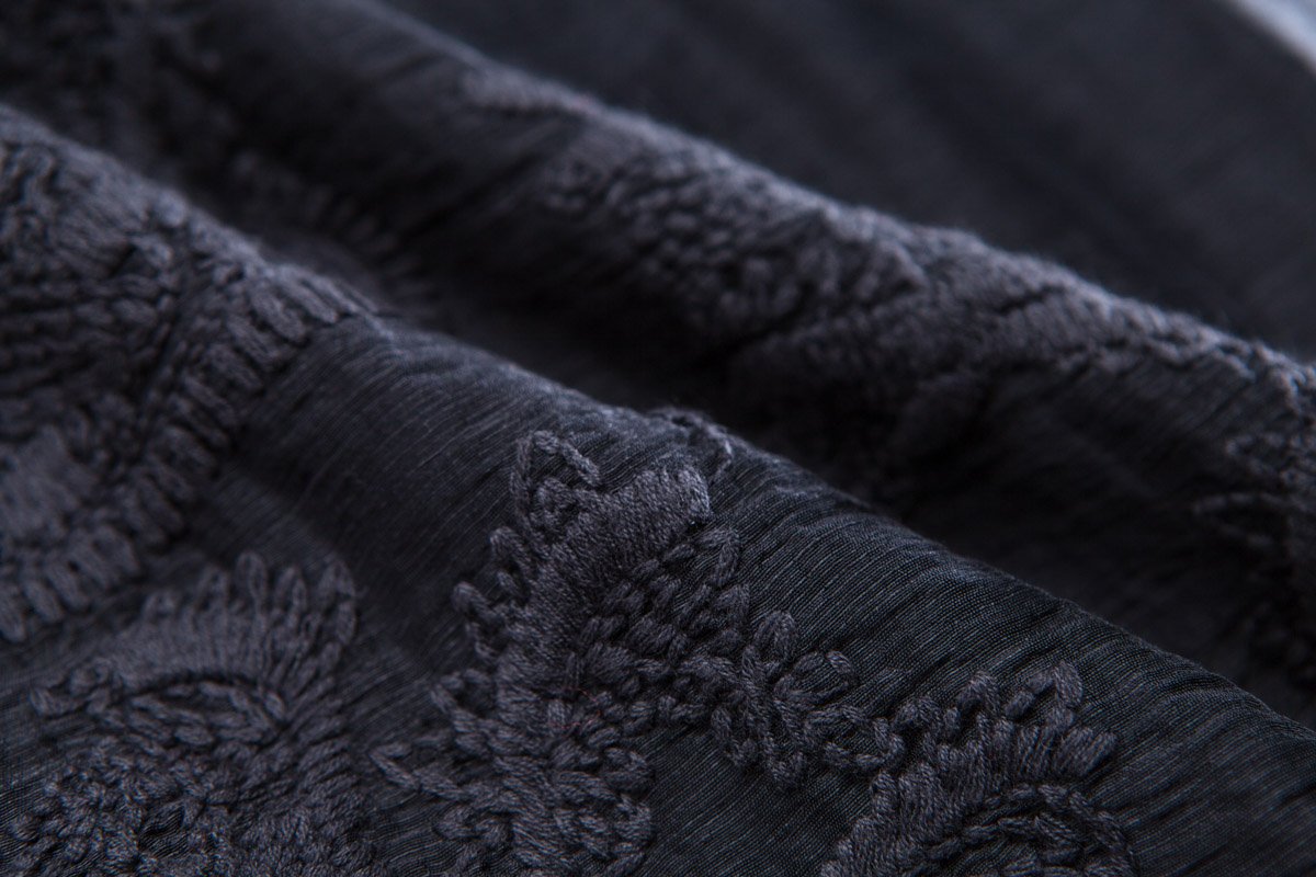 Summer Round Neck Short Sleeve Casual Embroidery Dress