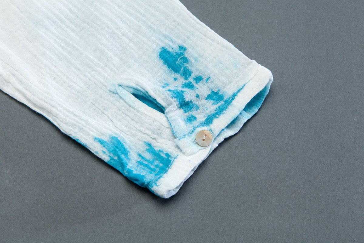 Round Neck Three-quarter Sleeve Pockets Slit Dress