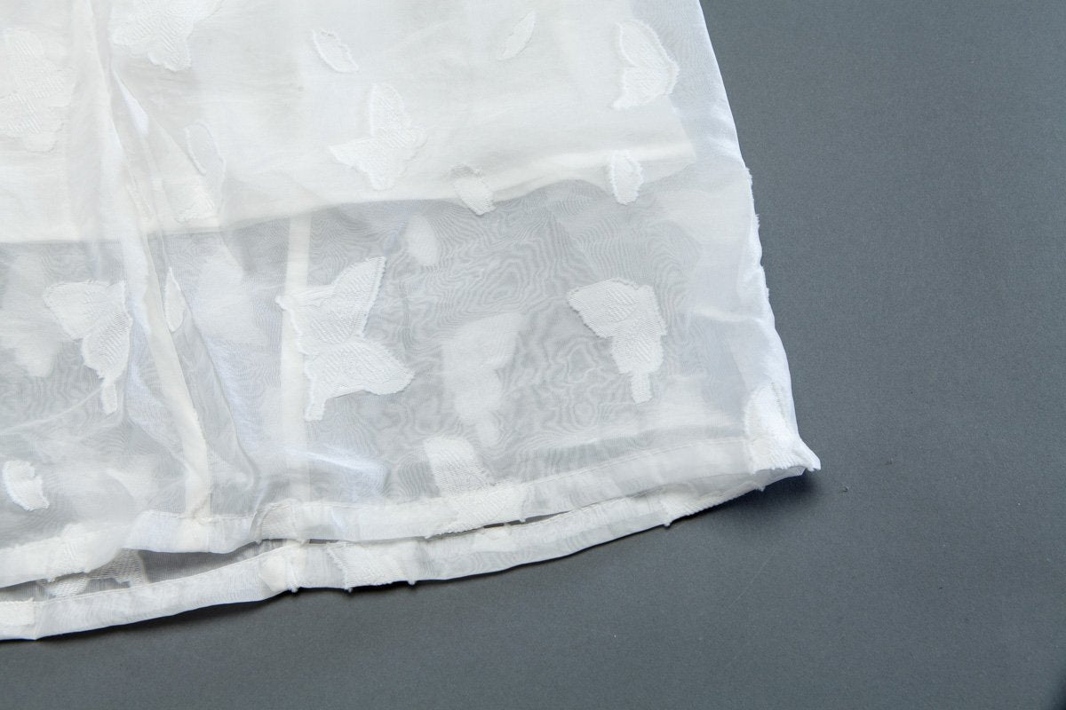 Women Casual Embroidery Long Sleeve White Dress