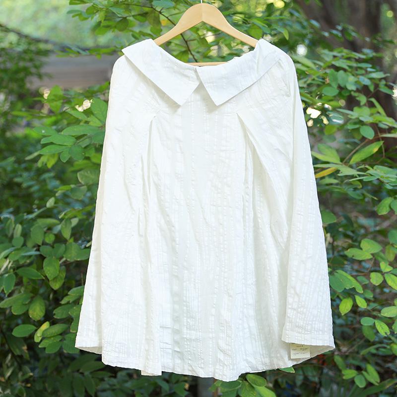 Women Linen Cotton Casual Loose Strap White Skirt