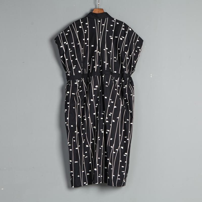 Summer Polo Neck Pockets Short Sleeve Casual Lacing Dress