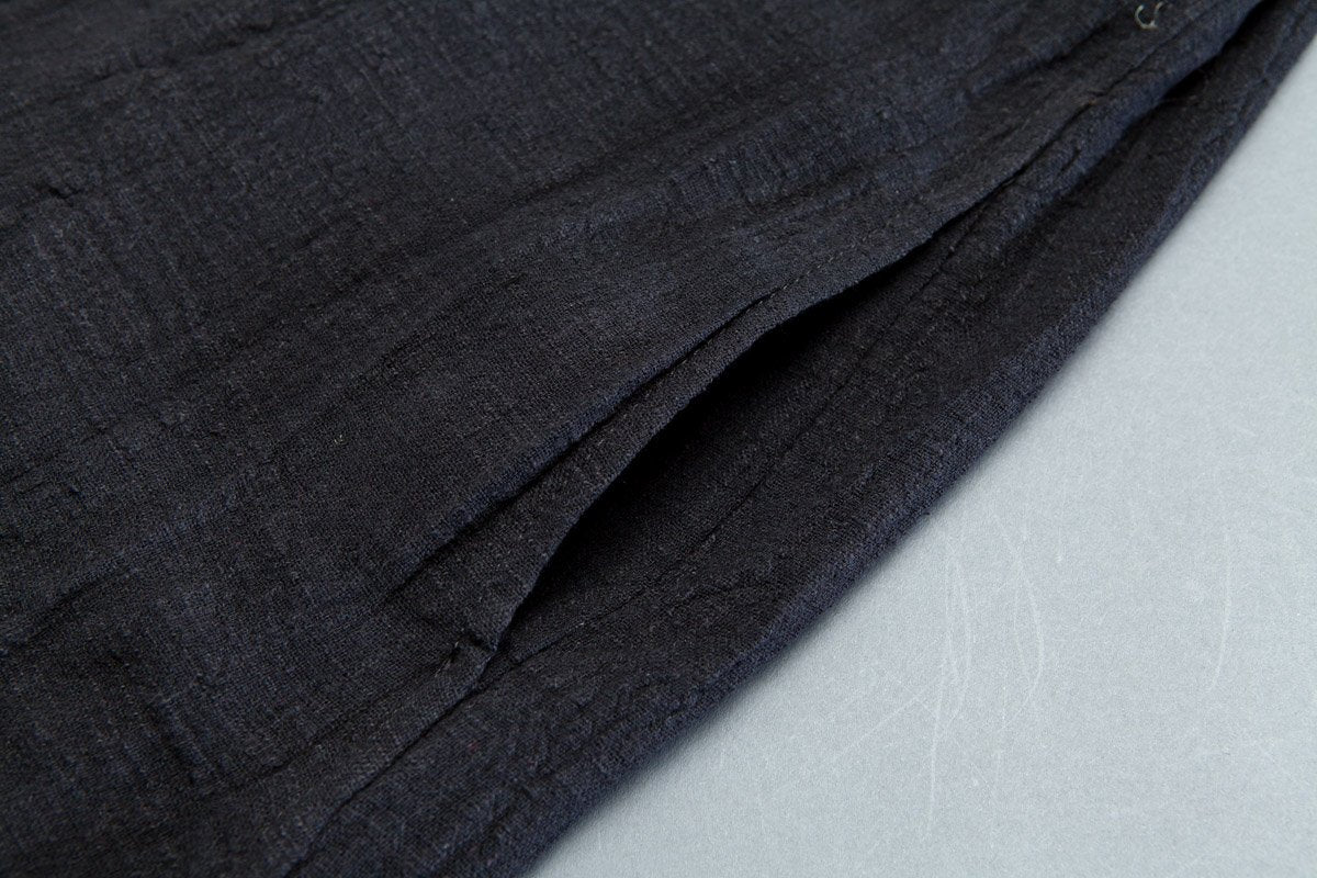 Women Casual Sleeveless Blouse Black Linen Outerwear