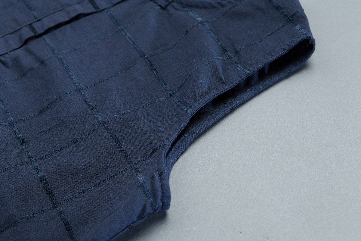 Summer Sleeveless High-low Hem Women Navy Blue Tops