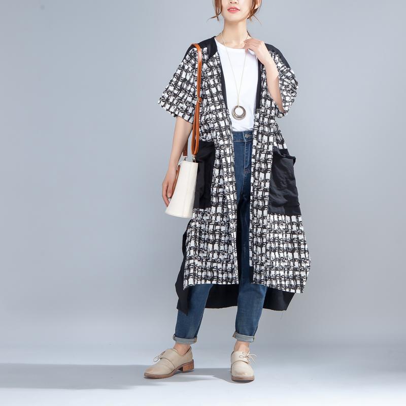 Summer Single Breasted Short Sleeve Splicing Irregular Dress