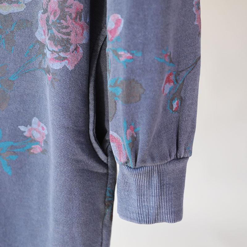 Hoodies Single Breasted Floral Printed Women Coat