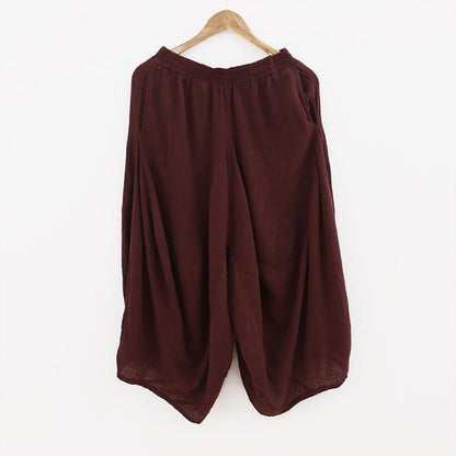 Irregular Linen Casual Women Loose Harem Pants