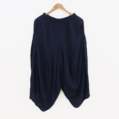Irregular Linen Casual Women Loose Harem Pants