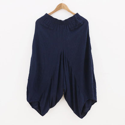 Irregular Linen Casual Women Loose Harem Pants