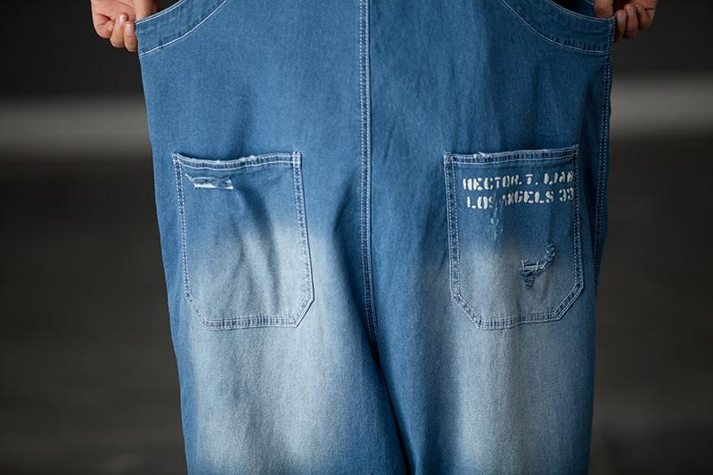 Summer Denim Pockets Hollow Casual Jumpsuits