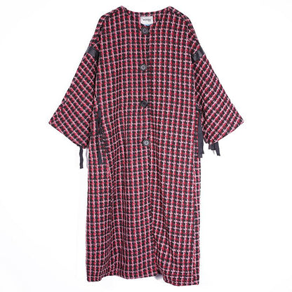 Winter Women Loose Single Breasted Long Woolen Coat