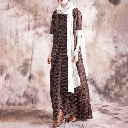 Irregular Design Polka Dot Retro Dress
