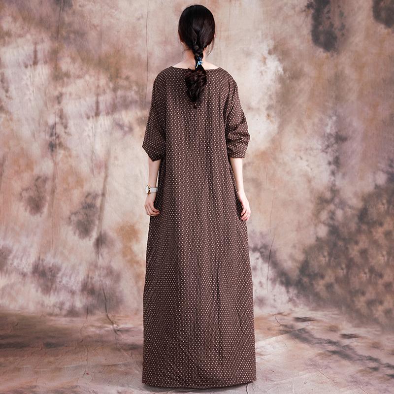 Irregular Design Polka Dot Retro Dress