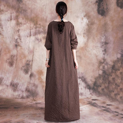 Irregular Design Polka Dot Retro Dress