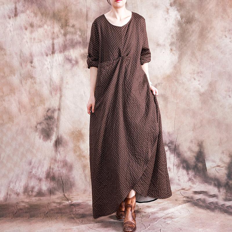 Irregular Design Polka Dot Retro Dress