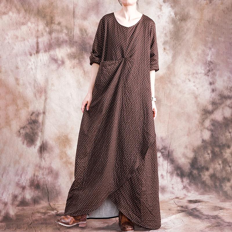 Irregular Design Polka Dot Retro Dress