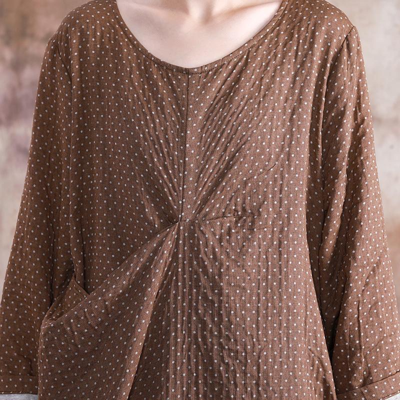 Irregular Design Polka Dot Retro Dress