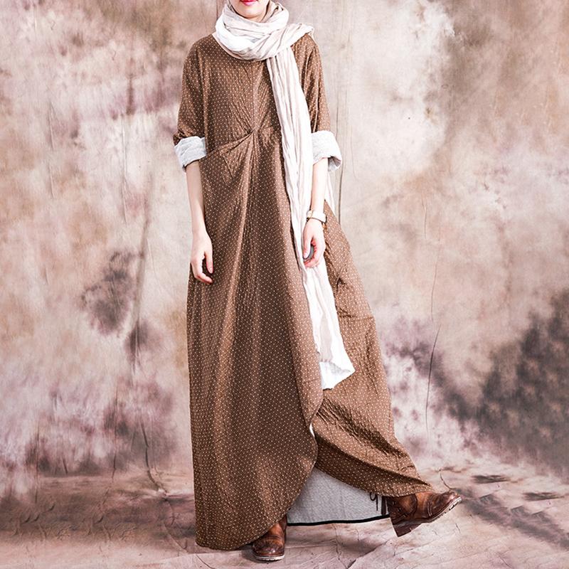 Irregular Design Polka Dot Retro Dress