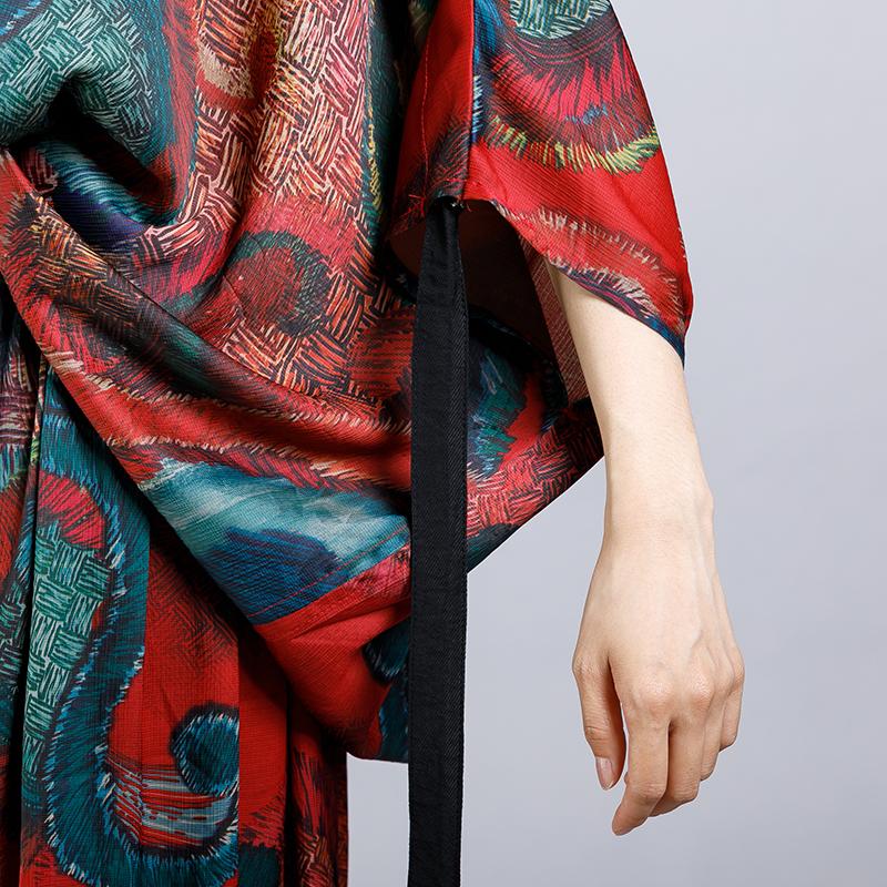 Irregular Design Printed Drawstring Two Piece Suit