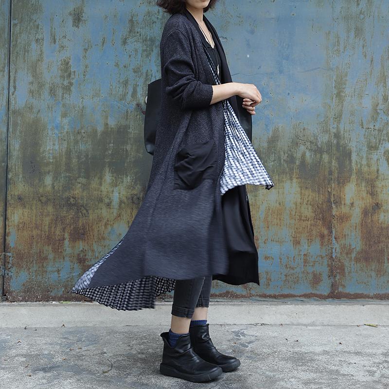 Irregular Draped Design Casual Loose Coat