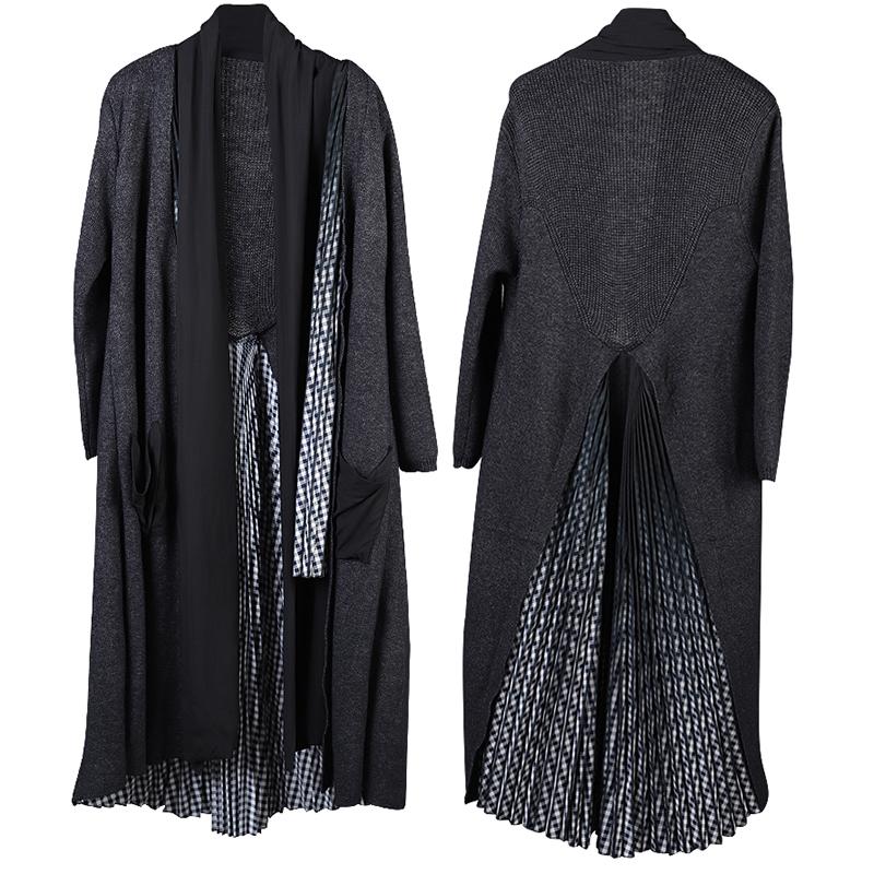 Irregular Draped Design Casual Loose Coat