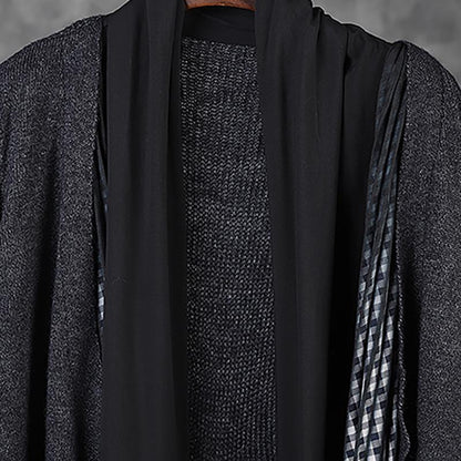 Irregular Draped Design Casual Loose Coat