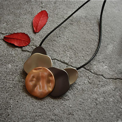 Irregular Geometric Vintage Pendant Long Necklace