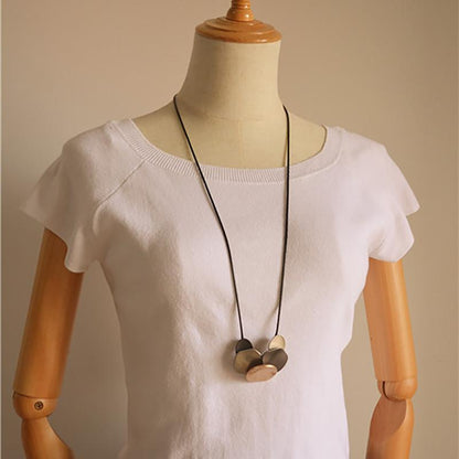 Irregular Geometric Vintage Pendant Long Necklace