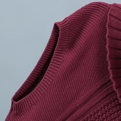 Irregular Hem Design Elegant Turtleneck Sweater