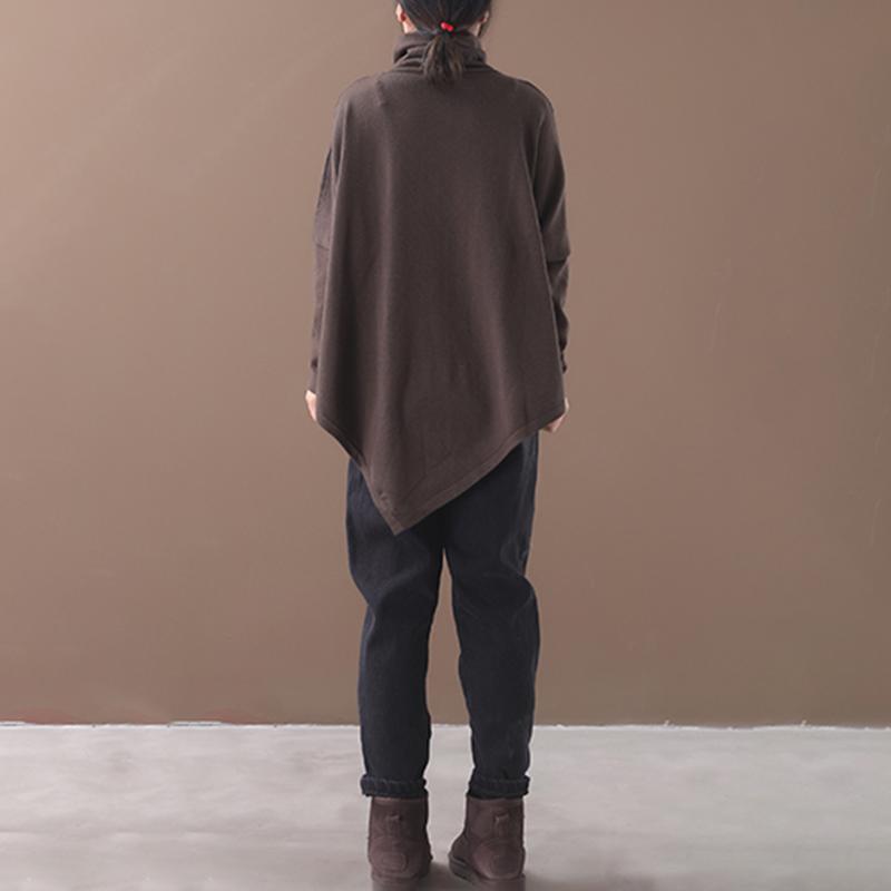 Plus Size - Irregular Hem Solid Color Loose Sweatshirt