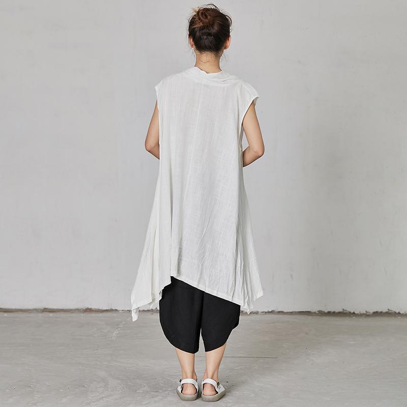 Irregular Pure Color Personality Sleeveless Top