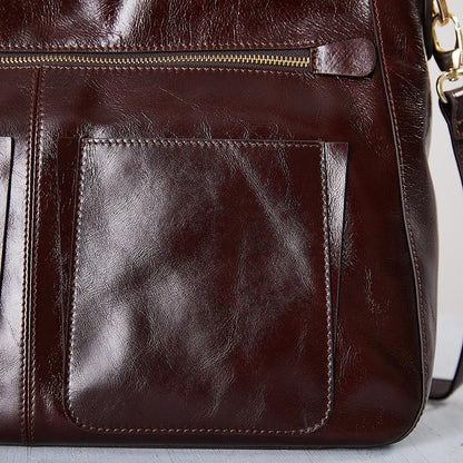 Irregular Retro Leather Women Shoulder Bag