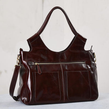 Irregular Retro Leather Women Shoulder Bag