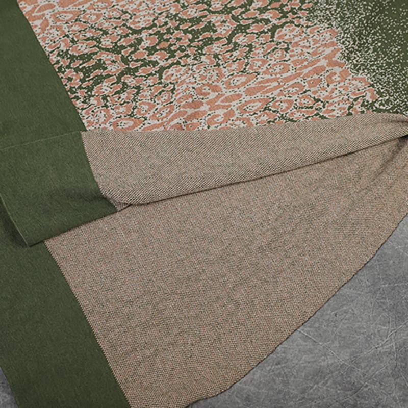 Jacquard Side Split Loose Long Knit Shirt