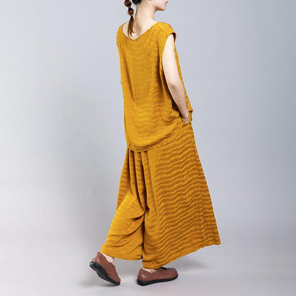 Jacquard Solid Color Two Piece Set
