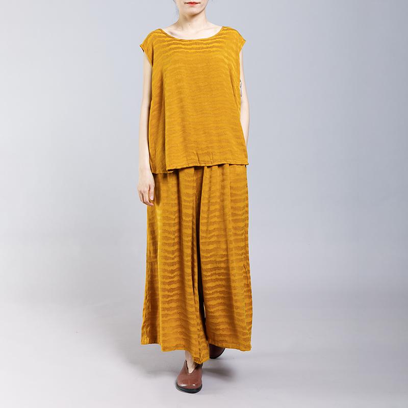 Jacquard Solid Color Two Piece Set