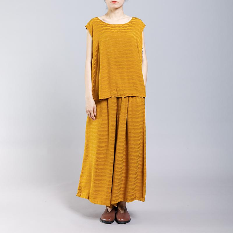 Jacquard Solid Color Two Piece Set