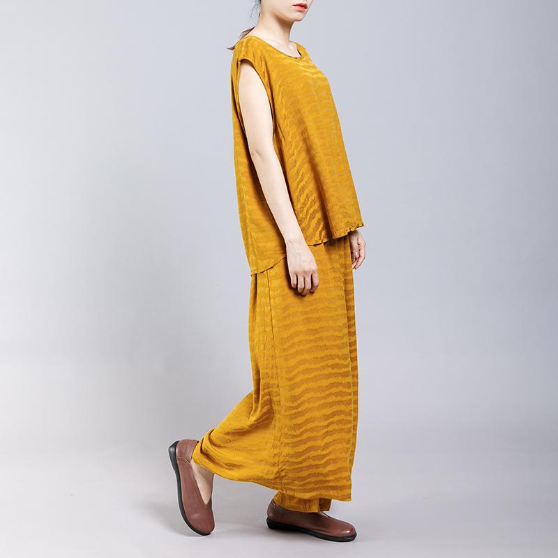 Jacquard Solid Color Two Piece Set