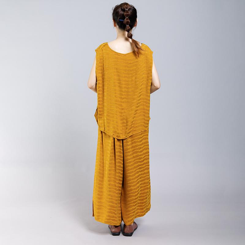 Jacquard Solid Color Two Piece Set