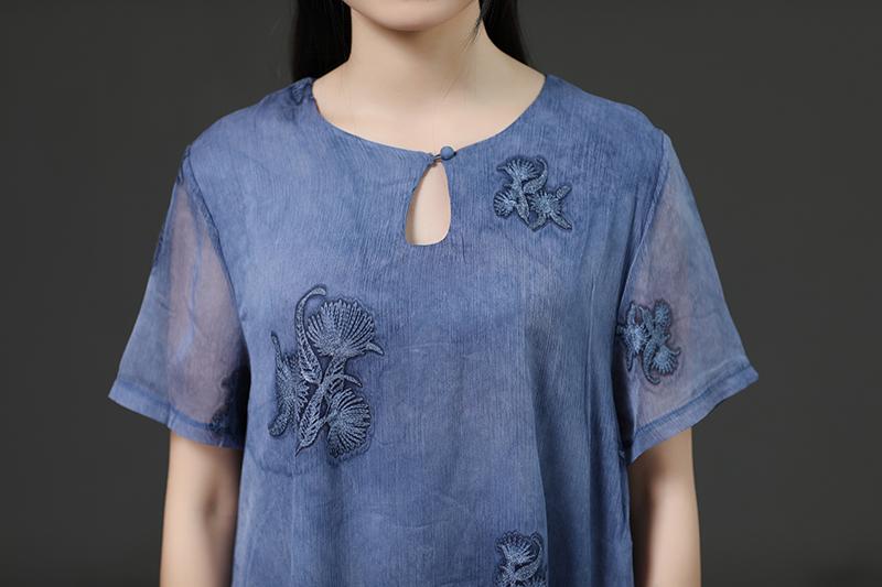 Jacquard Summer Purple Loose Casual Dress