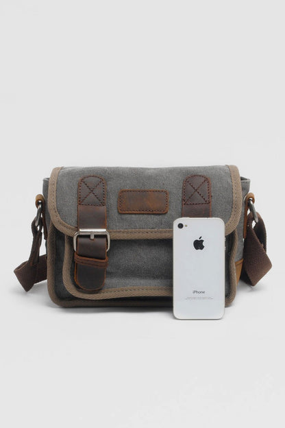 Vintage Leather Canvas Bag