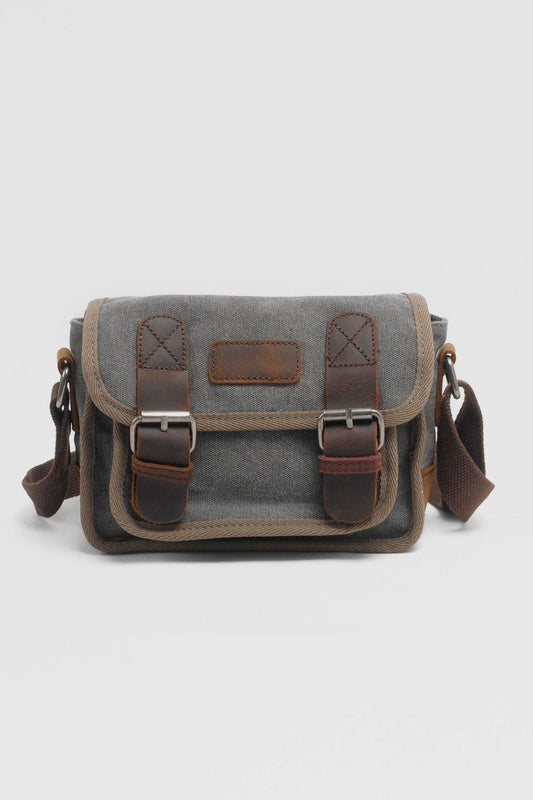 Vintage Leather Canvas Bag