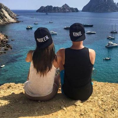 Fashion KING QUEEN Couple Cap Three Colors to Choose